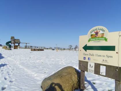The play area has some new footprints