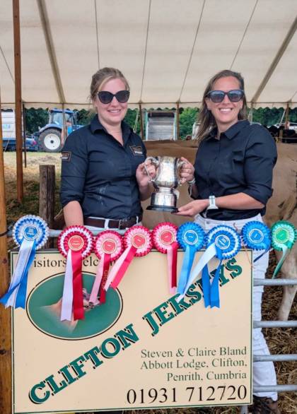 A haul of rosettes and a trophy - well done girls!